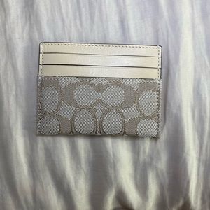 Coach Card Case Jacquard Ivory